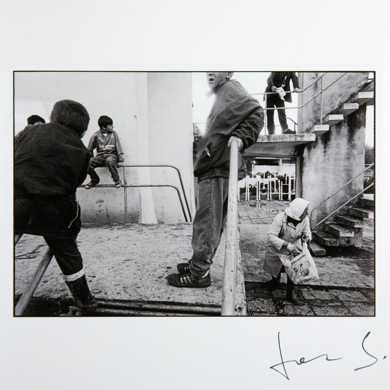 Kosovar refugees in the swimming pool refugee camp. Tirana, Albania