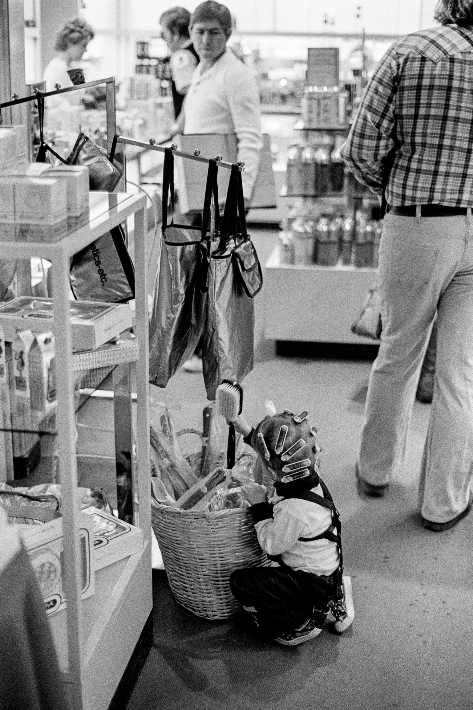 Family shopping in Goldwaters department store. Phoenix, Arizona USA