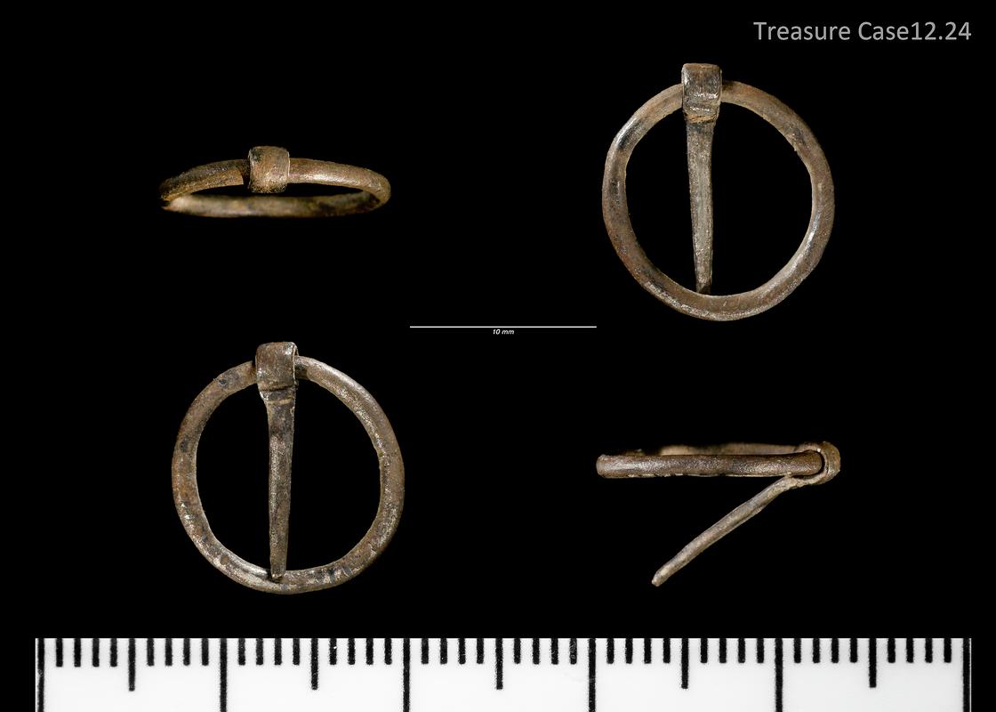 Medieval silver annular brooch