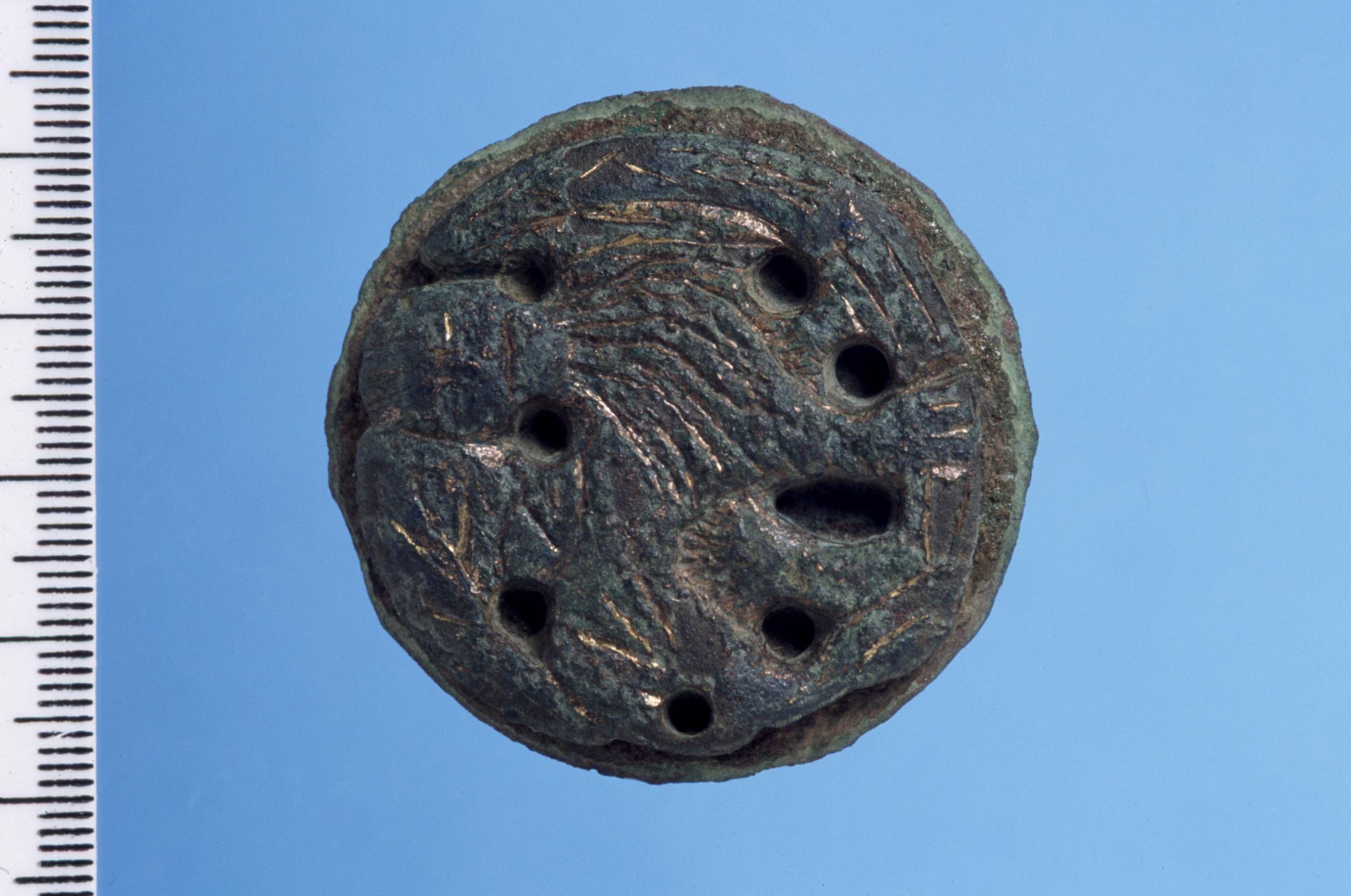 Medieval copper alloy roundel