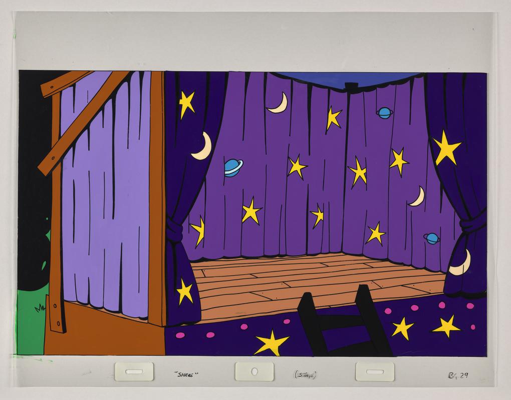 Funny Bones background animation production artwork from episode &#039;Shake, Rattle and Roll&#039;.