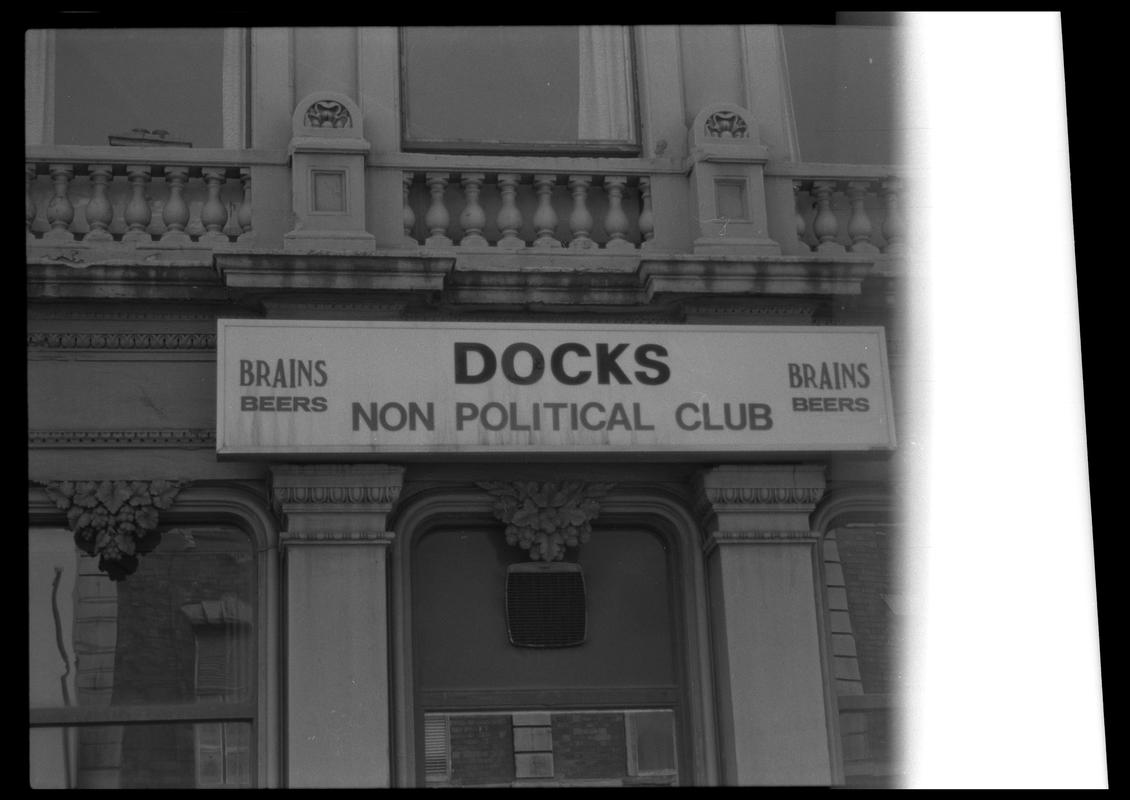 Docks Non-political Club on Bute Street, Butetown.