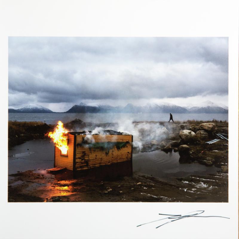 As part of clearing an area to build an amateur racetrack for cars, local enthusiasts put fire to an old barracks