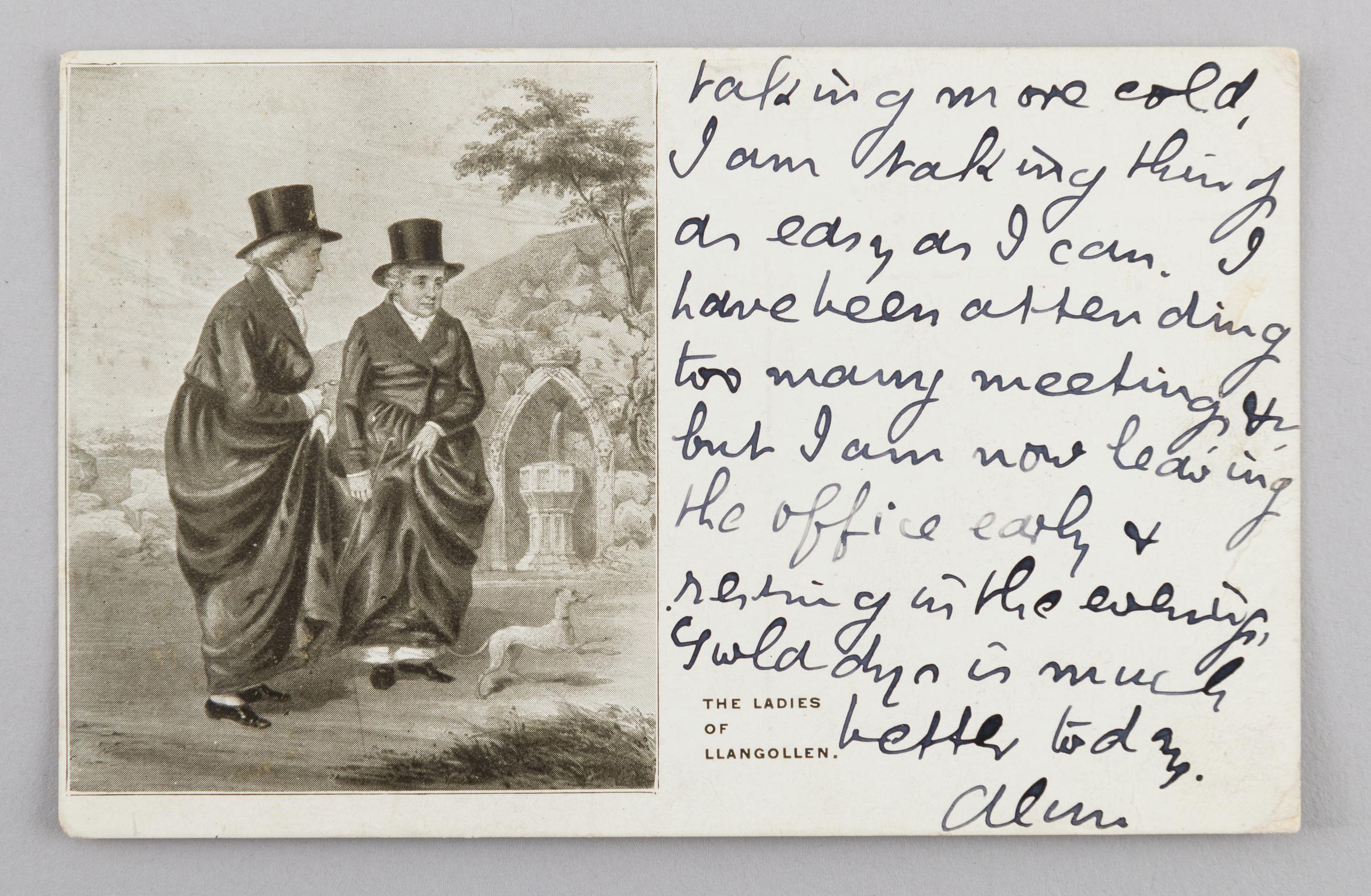 The Ladies of Llangollen, postcard