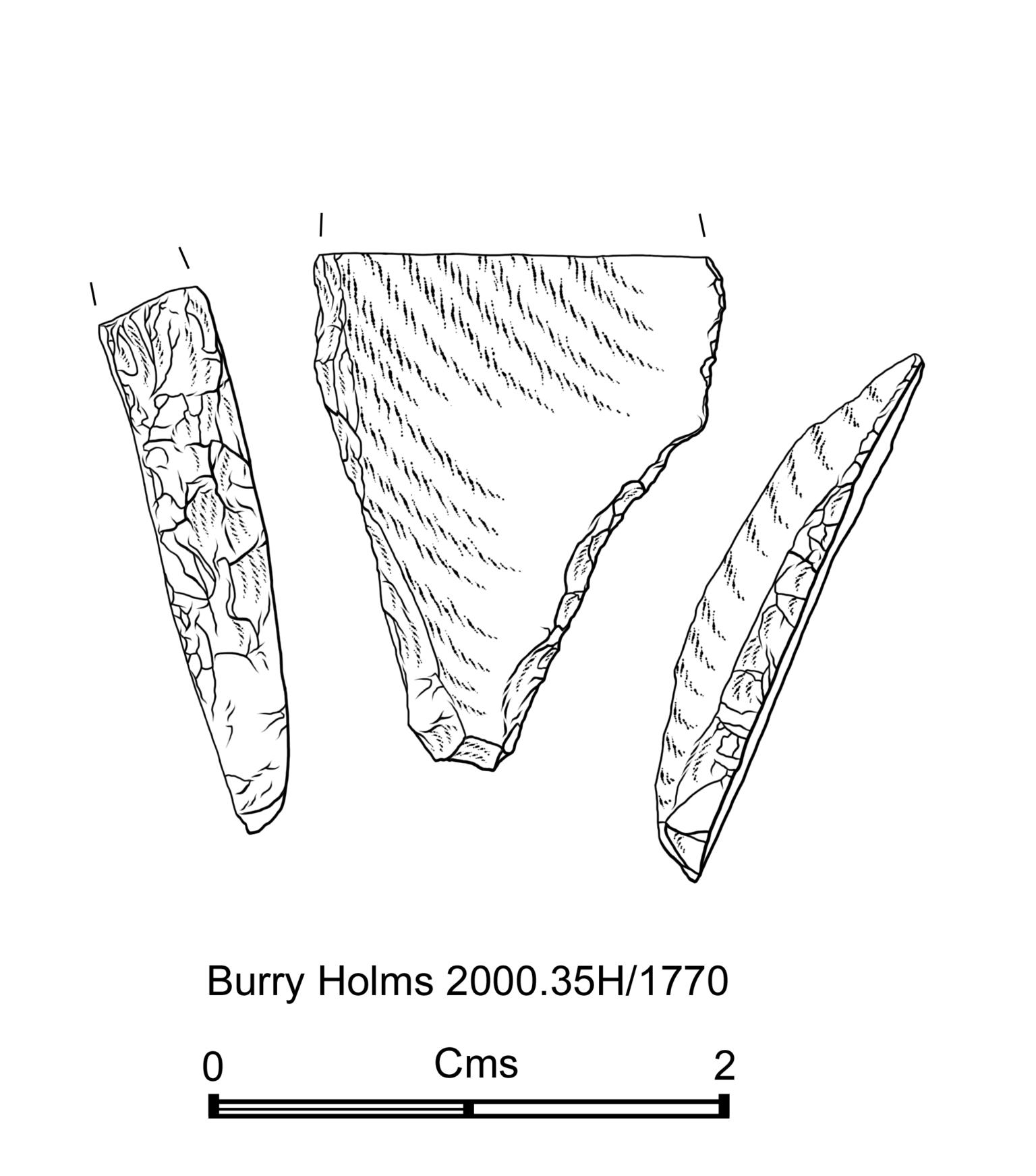 Upper Palaeolithic flint backed blade