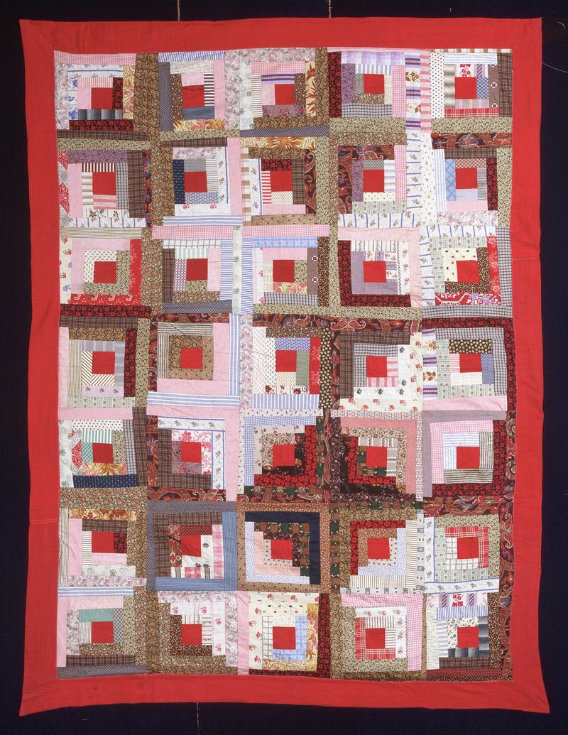 Cotton print logcabin patchwork
