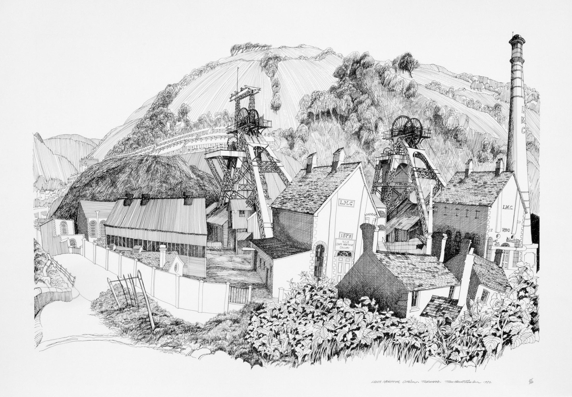 Lewis Merthyr Colliery, Trehafod (print)