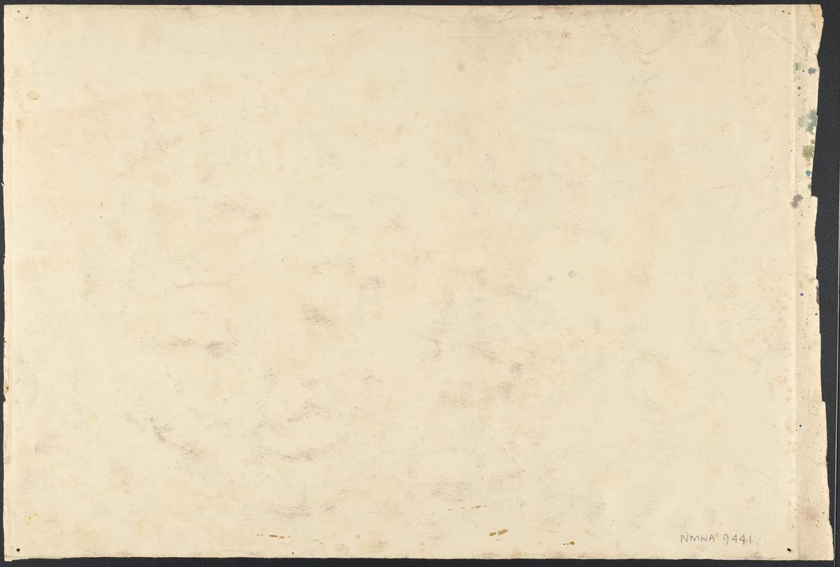 Landscape with ruins, study