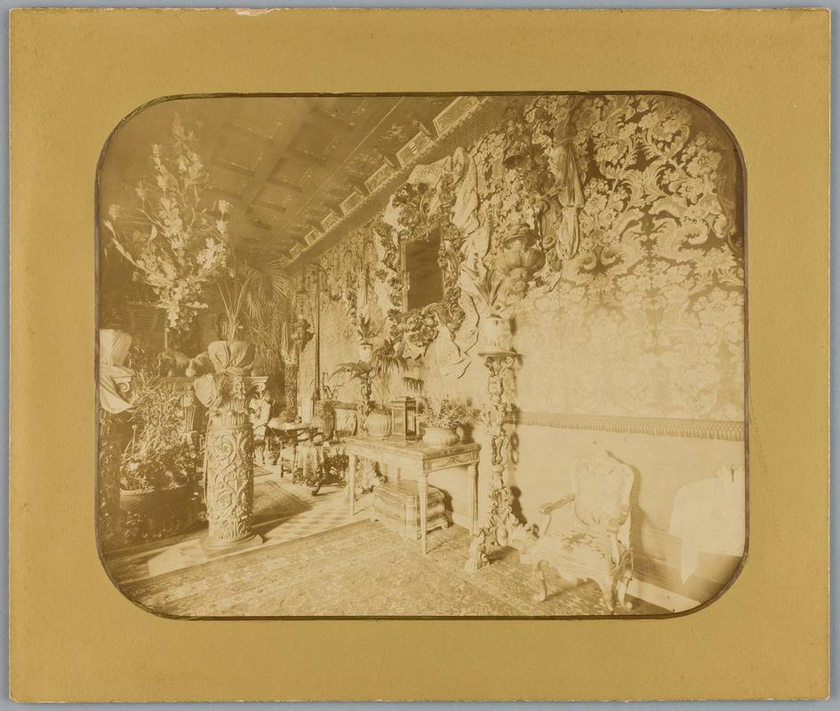 Unidentified interior, possibly Caversham Park, Berkshire, 1870s