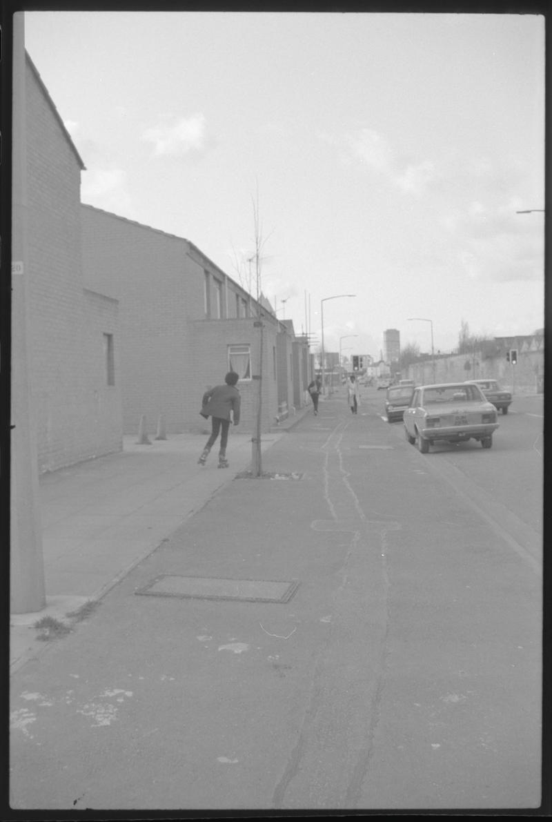 Houses, near shops on Bute Street.