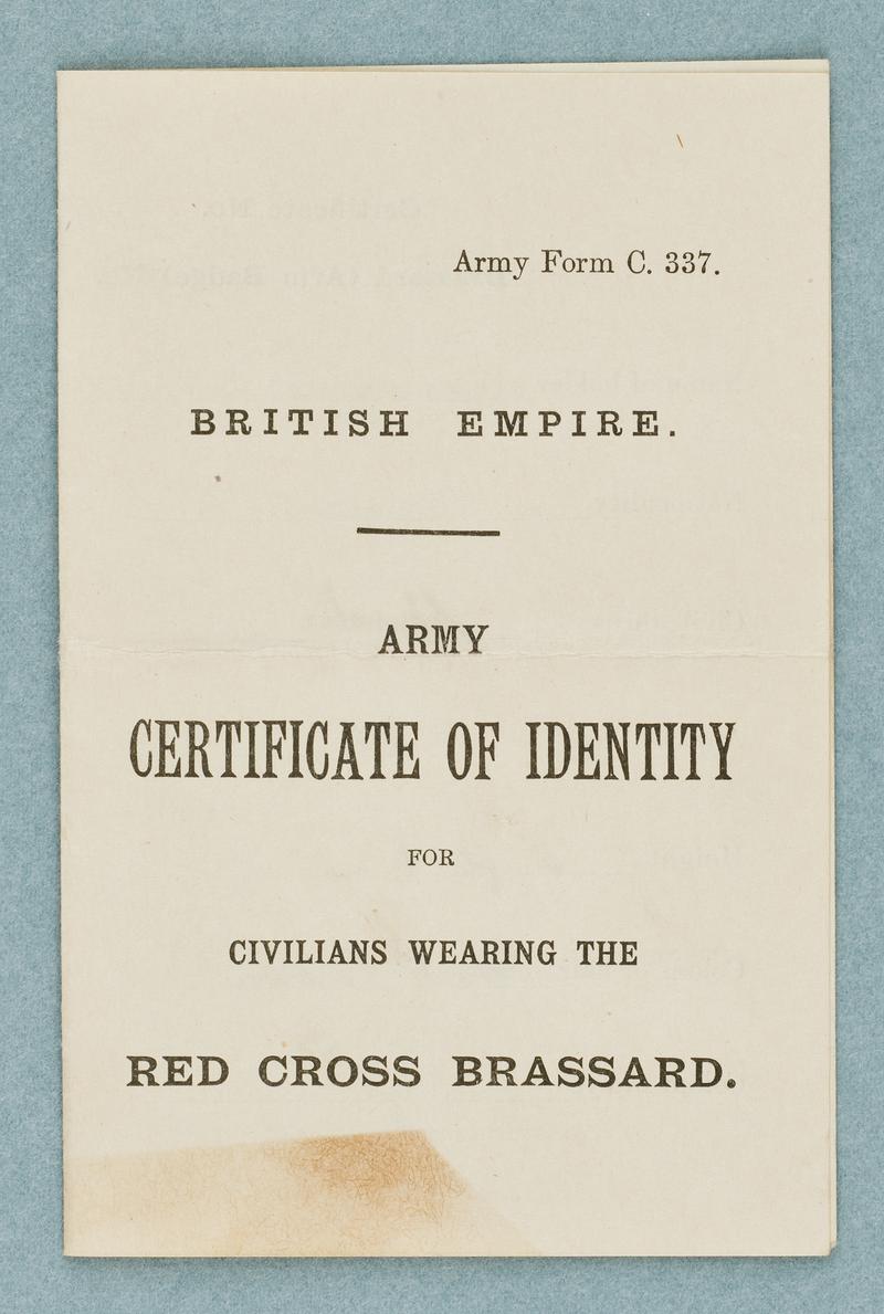 Army Certificate of Identity