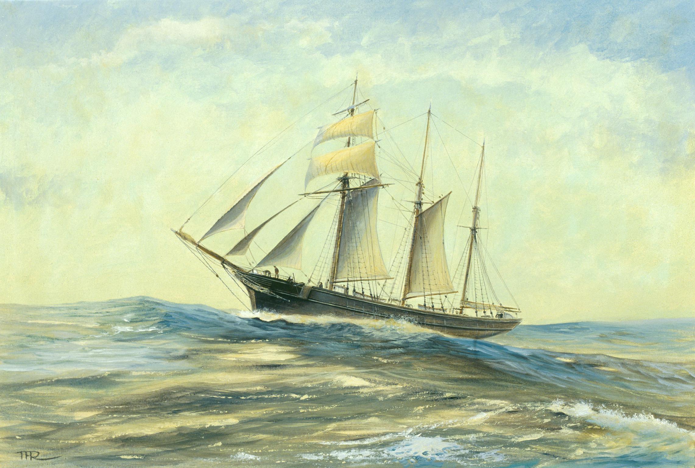 Porthmadoc schooner ELIZABETH LLEWELYN (painting)