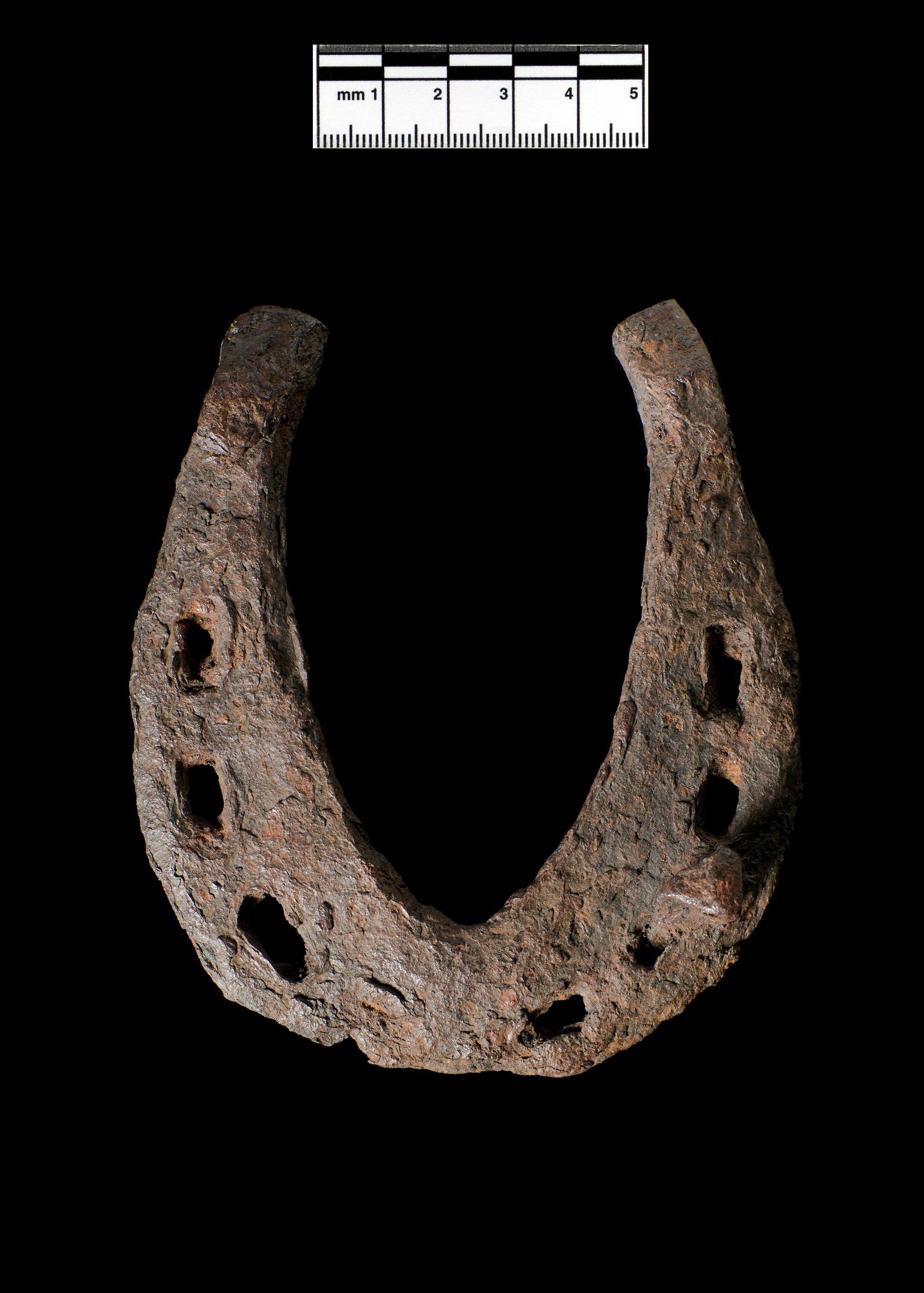 Medieval iron horse shoe