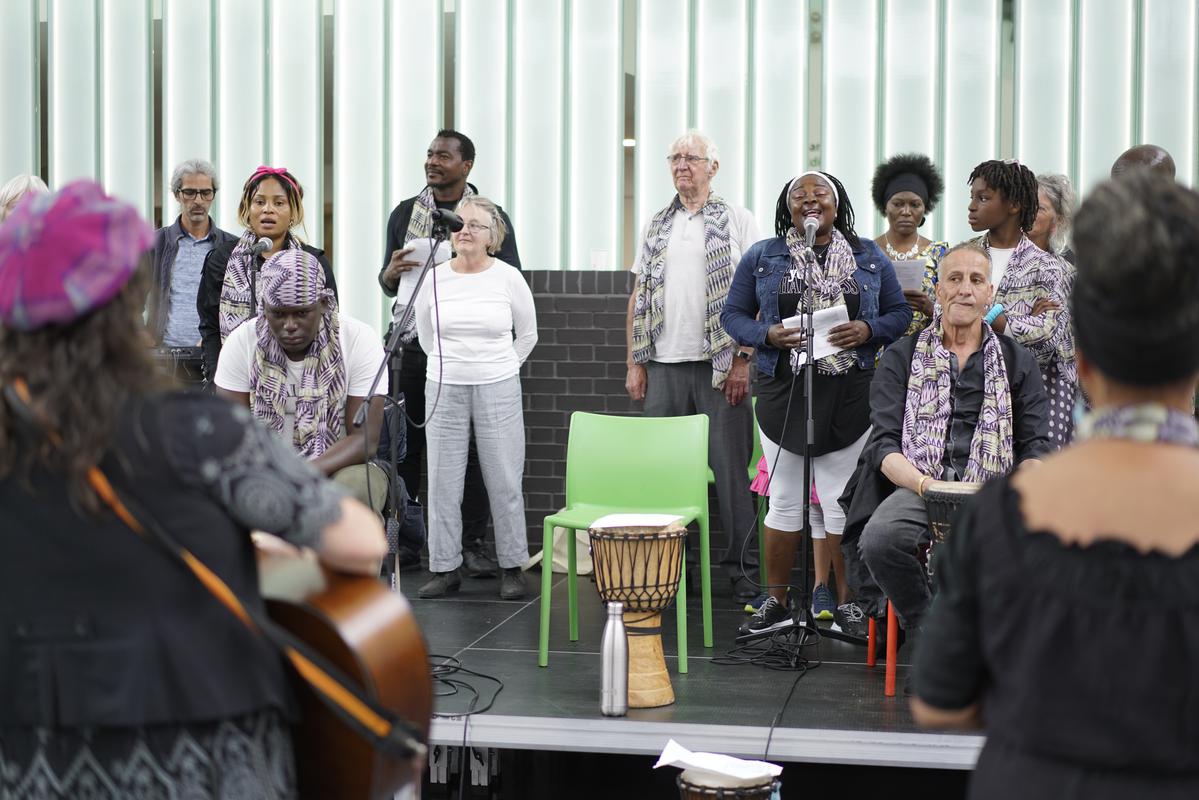 Oasis One World Choir performing at St Fagans, 25 June 2022