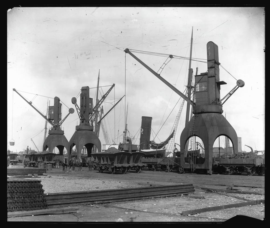 Ore Wharf (Dowlais Wharf), Roath Dock, Cardiff,  1899-1914 period