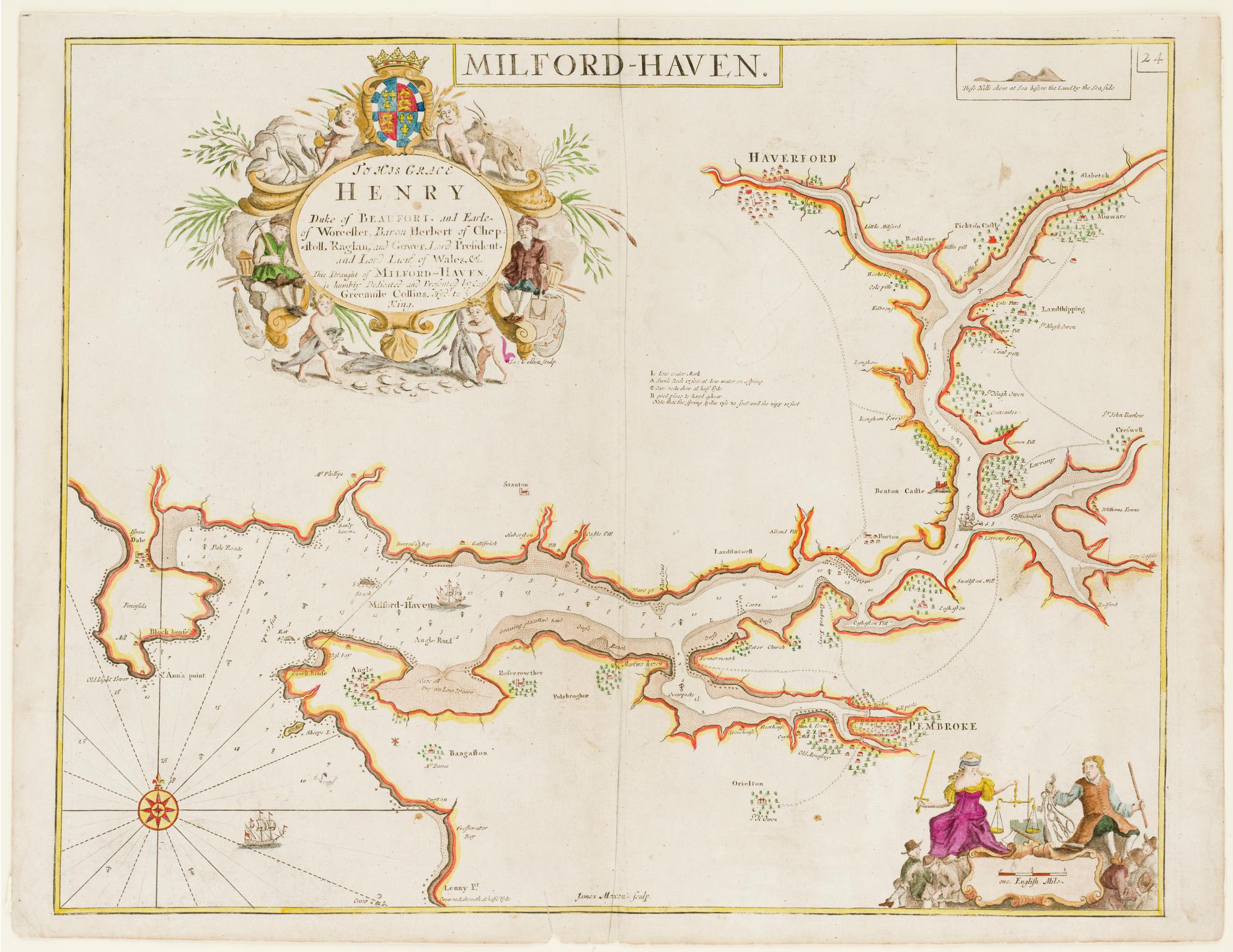Chart of Milford Haven, 1693