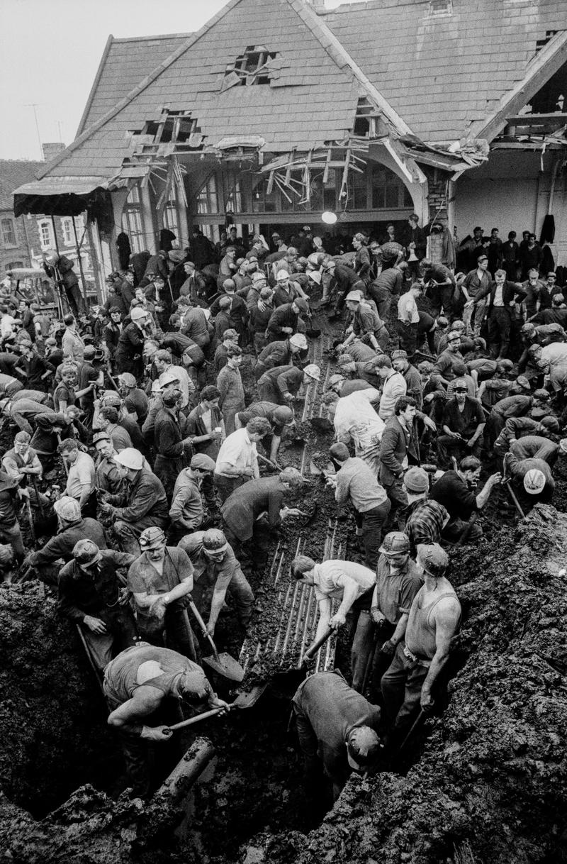 GB. WALES. Aberfan. The Aberfan disaster was a catastrophic collapse of a colliery spoil tip in the Welsh village of Aberfan, on 21 October 1966, killing 116 children and 28 adults. It was caused by a build-up of water in the accumulated rock and shale, which suddenly started to slide downhill in the form of slurry. 1966