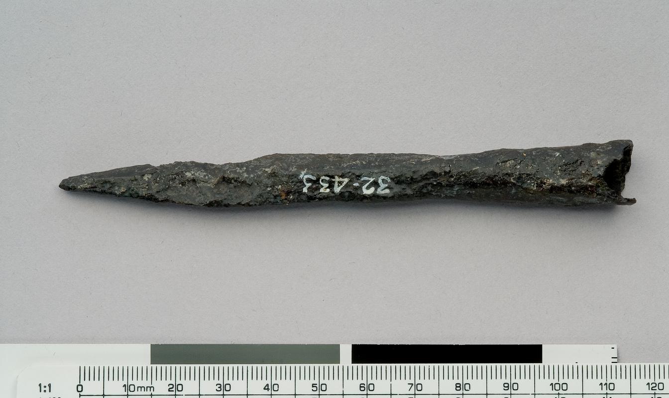 Medieval iron arrowhead
