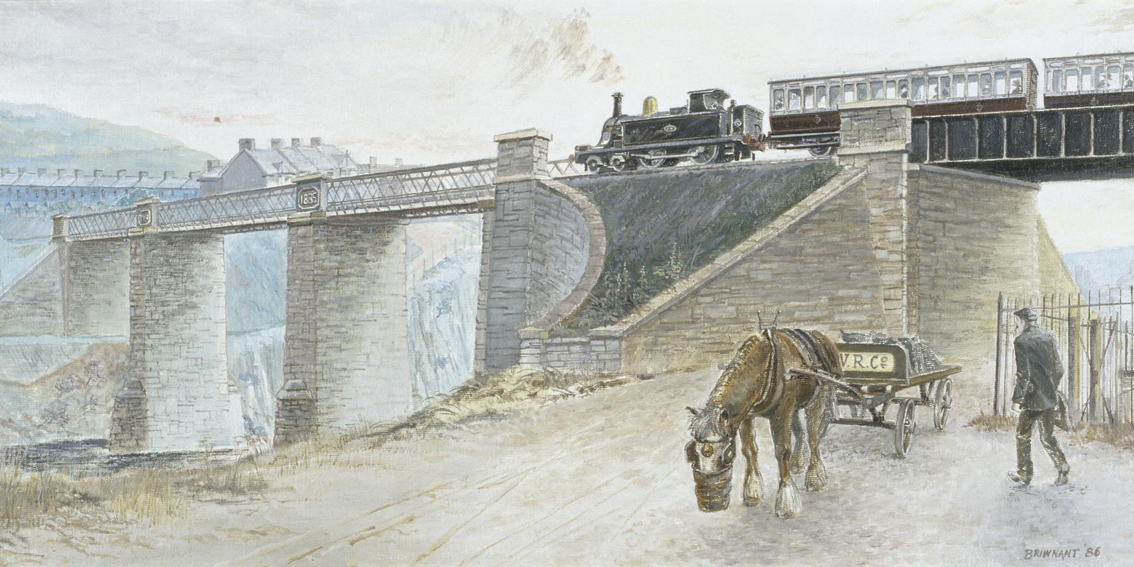 Crossing the Taff at Pontypridd (Pont Shon Norton) in 1904