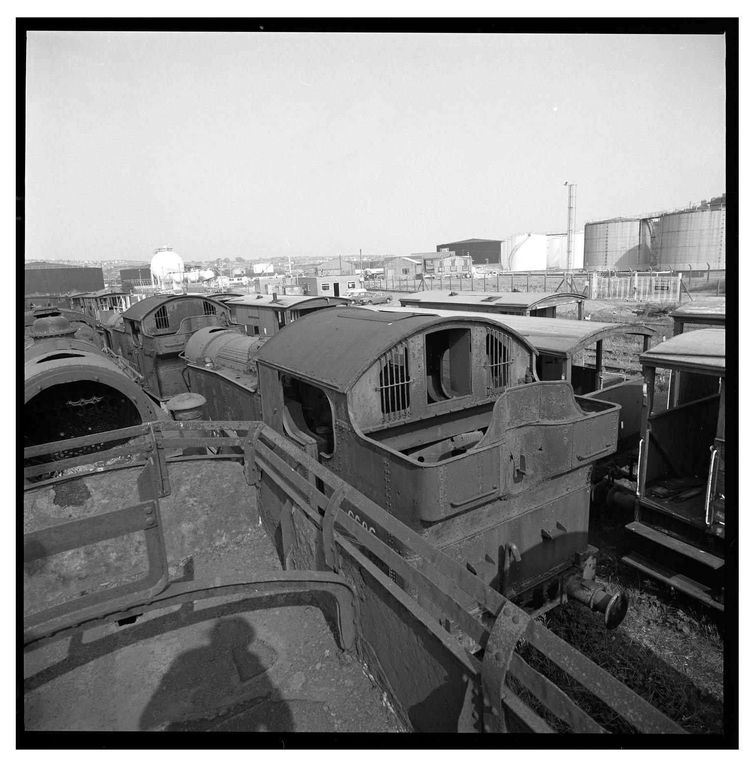 Barry locomotive scrapyard, film negative