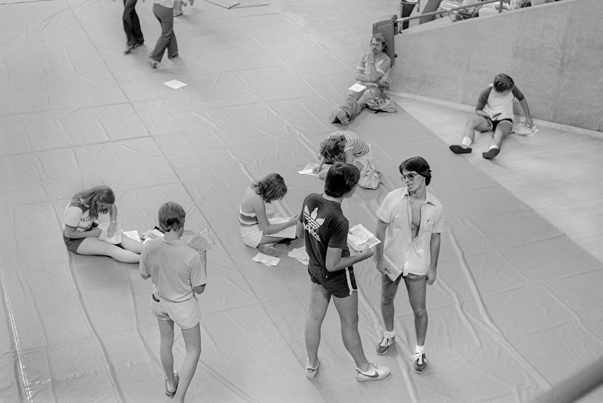 USA. ARIZONA. Tempe. Enrolment for the start of the academic term at ASU, Arizona. 1980.