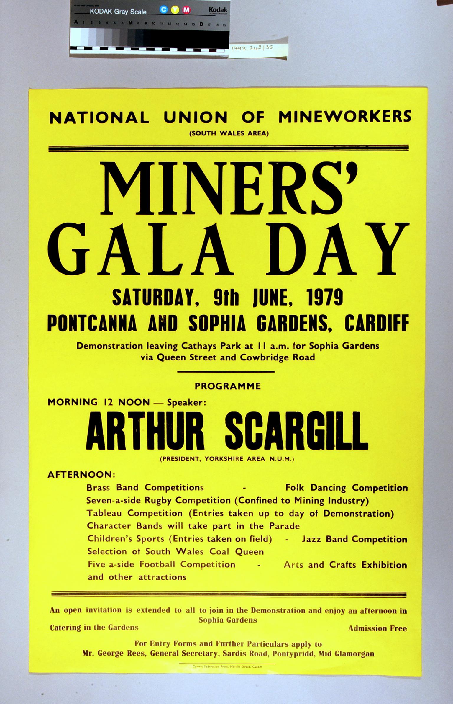 Miner's Gala Day, poster