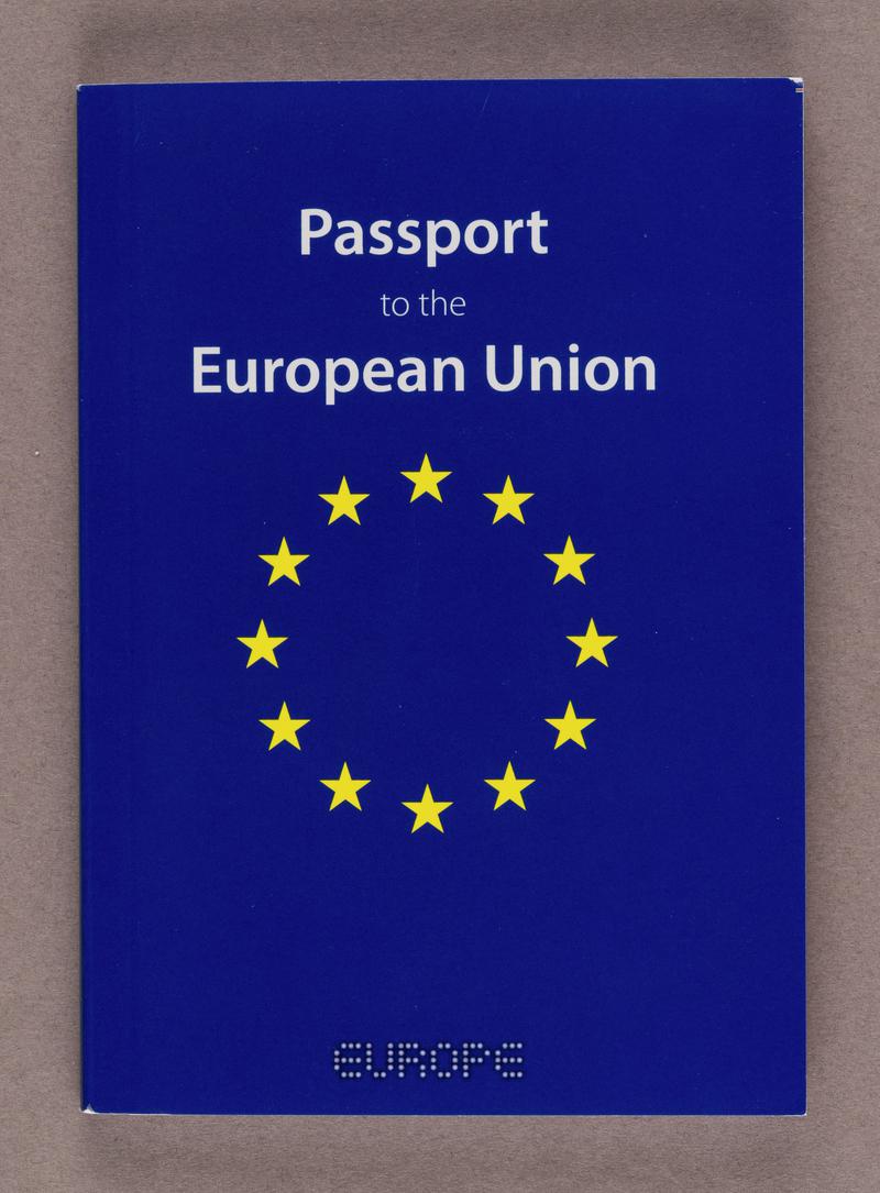 &#039;Passport to the European Union&#039;  booklet, with folded paper insert.