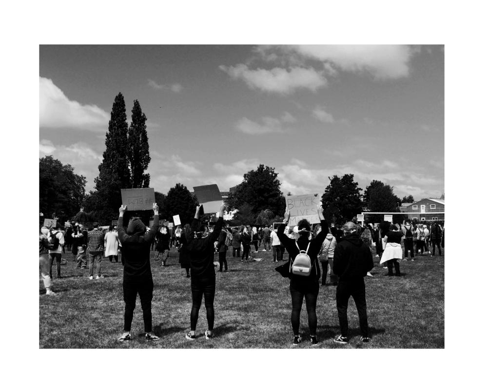 Black Lives Matter demonstration in Wrexham, 7 June 2020