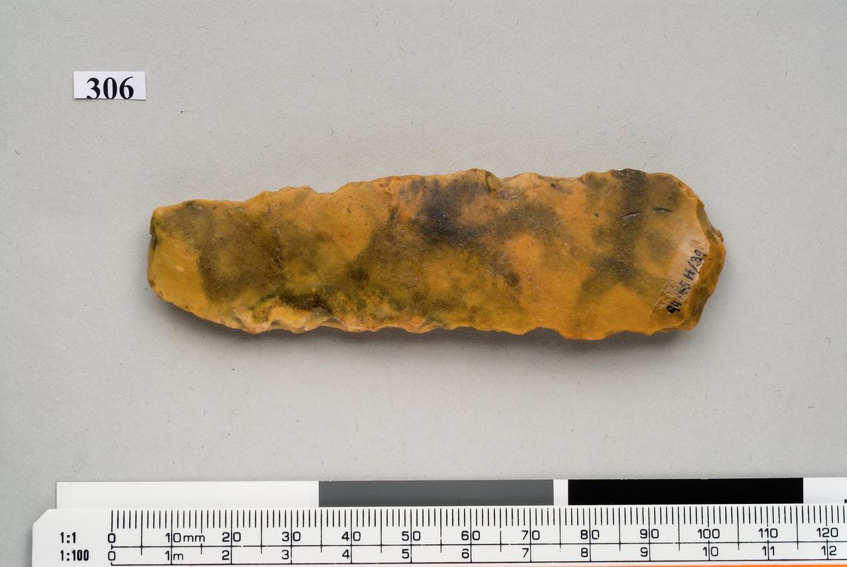 Middle Palaeolithic flint levallois blade