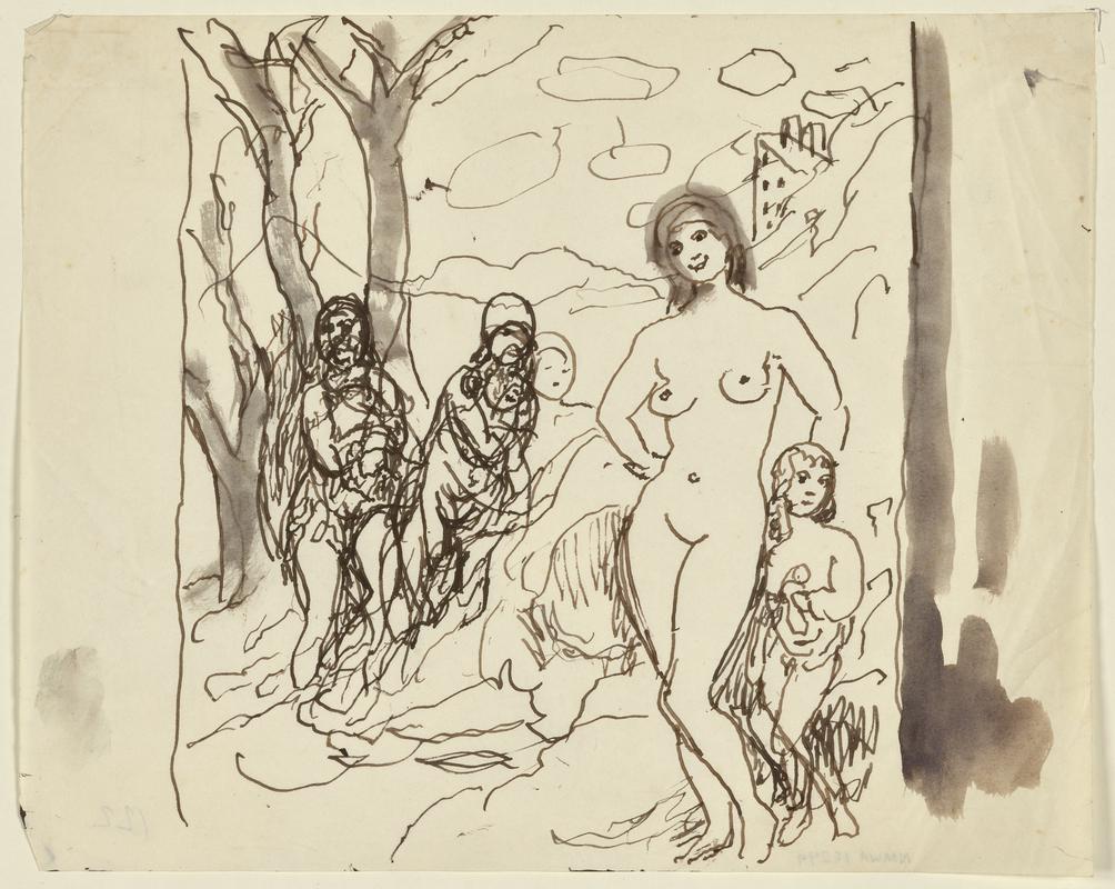 Woman and Child with Other Figures
