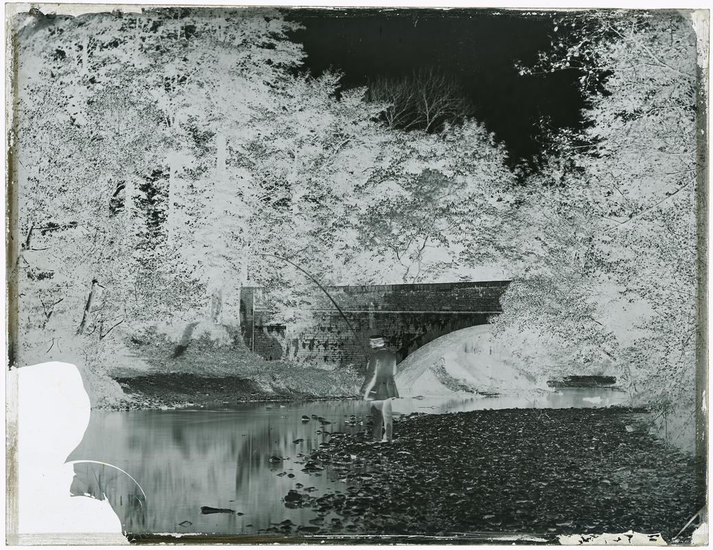 Lanelay bridge, glass negative