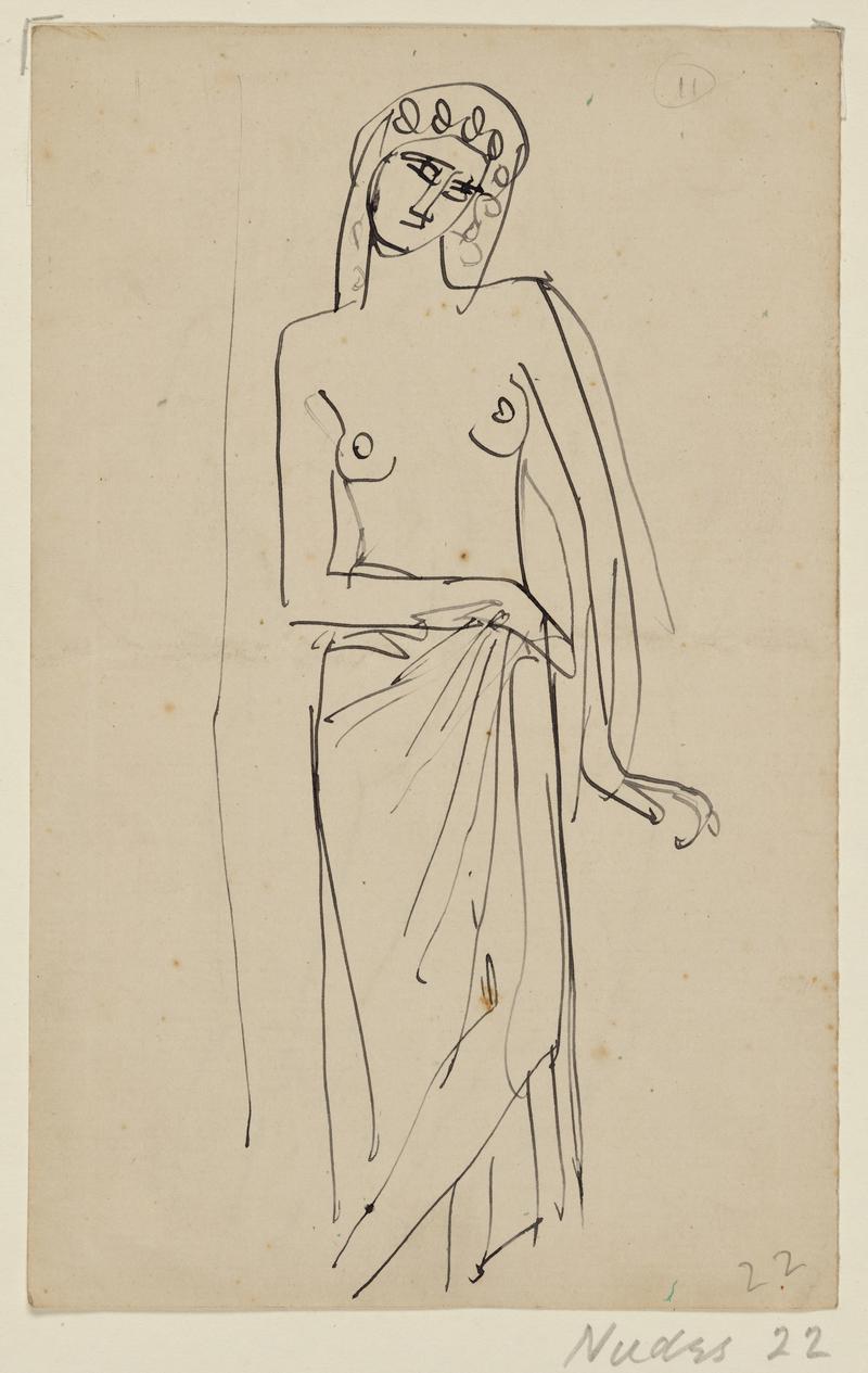 Standing Woman in Head-Dress