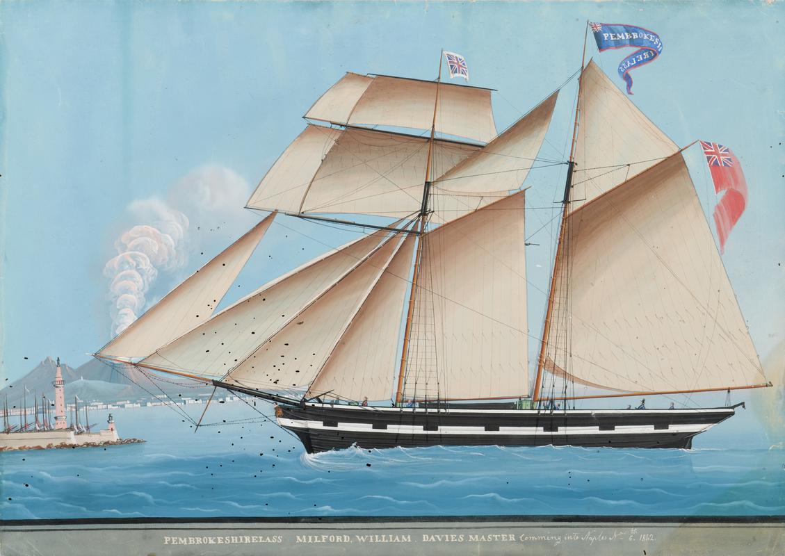 PEMBROKESHIRE LASS Coming Into Naples (painting)