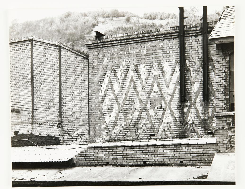 Decorative brickwork of the fan house, Cwmtillery Colliery.