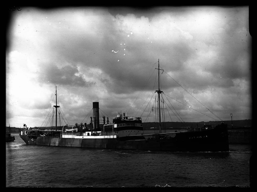 Starboard broadside view of S.S. MATHILDA, c.1936