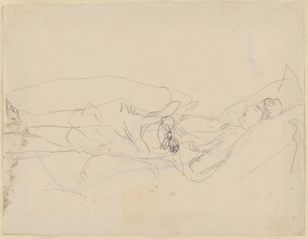 Woman lying on a bed