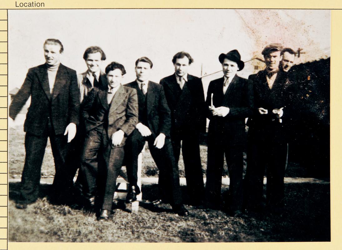 Group of Polish miners at Ystrad Mynach Training Centre. Piotr Ananicz is second from the left