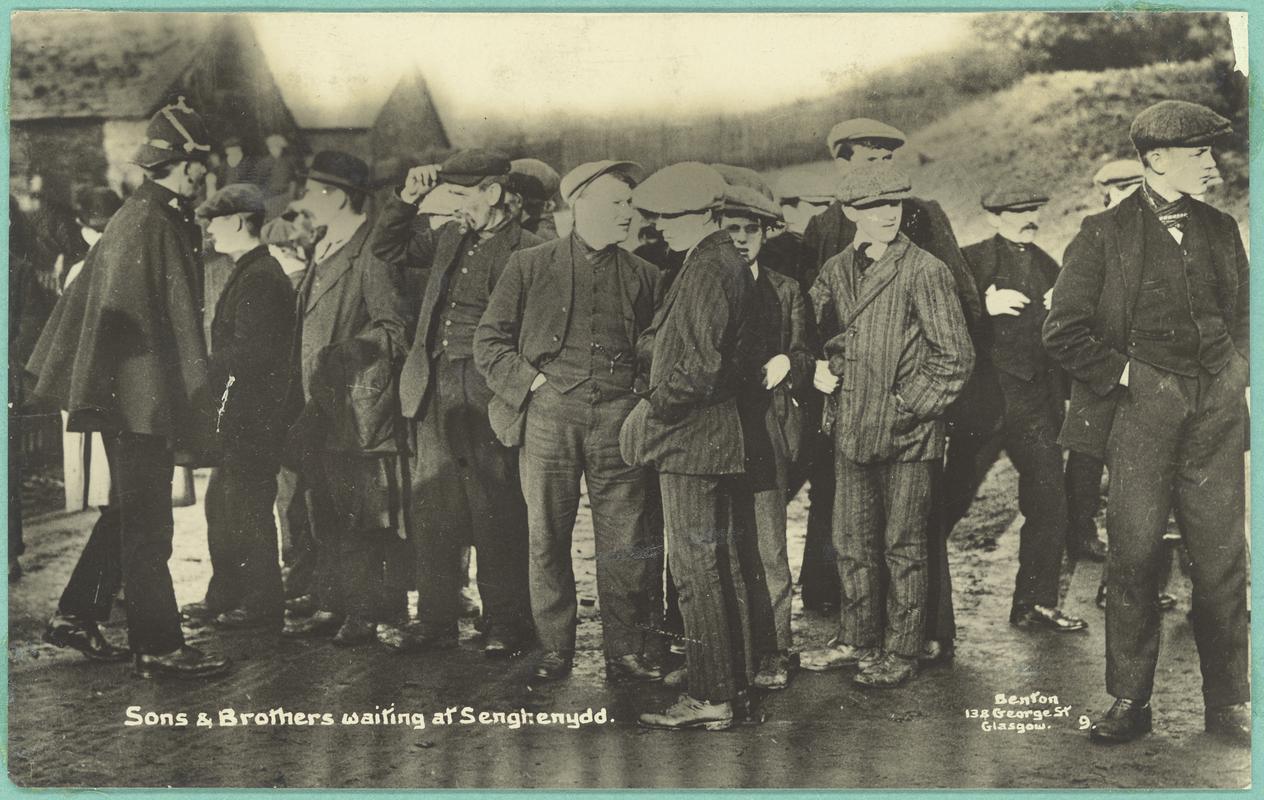 Universal Colliery, Senghenydd. Sons &amp; Brothers waiting at Senghenydd.