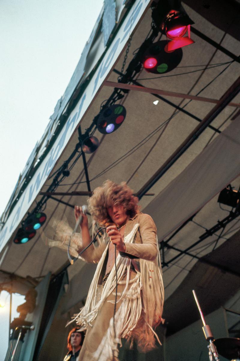 GB. ENGLAND. Isle of Wight Festival. Roger Daltrey of The Who. 1969.
