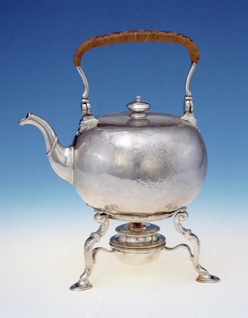 tea kettle, stand and lamp 1729-1730