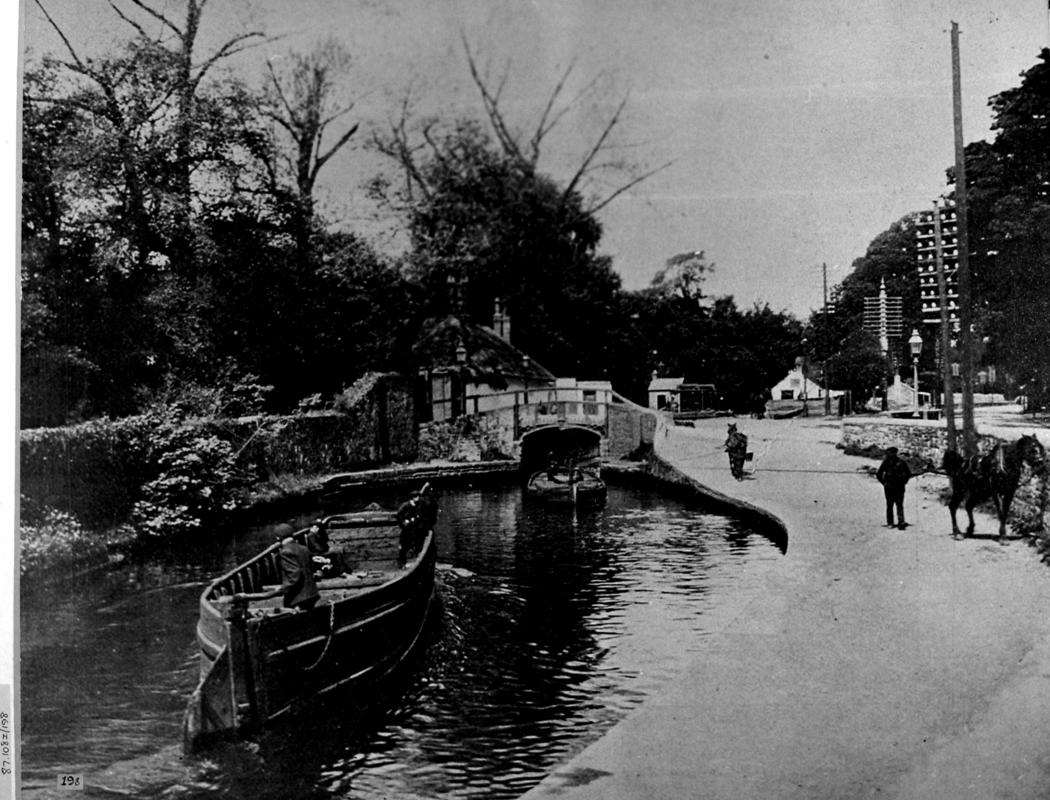 Barges on the canal, North Road, Cardiff