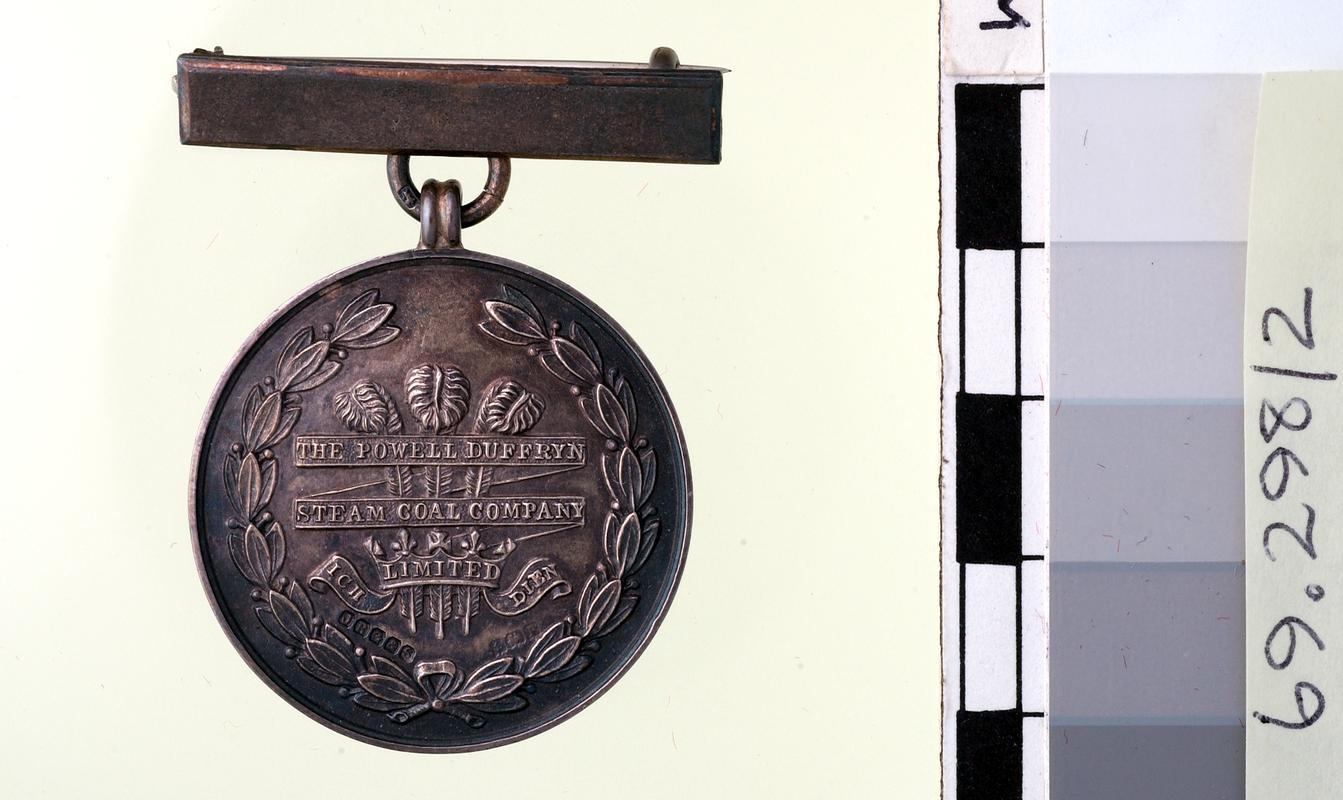 Powell Duffryn Steam Coal Co. Jubilee medal, 1914 (obverse)