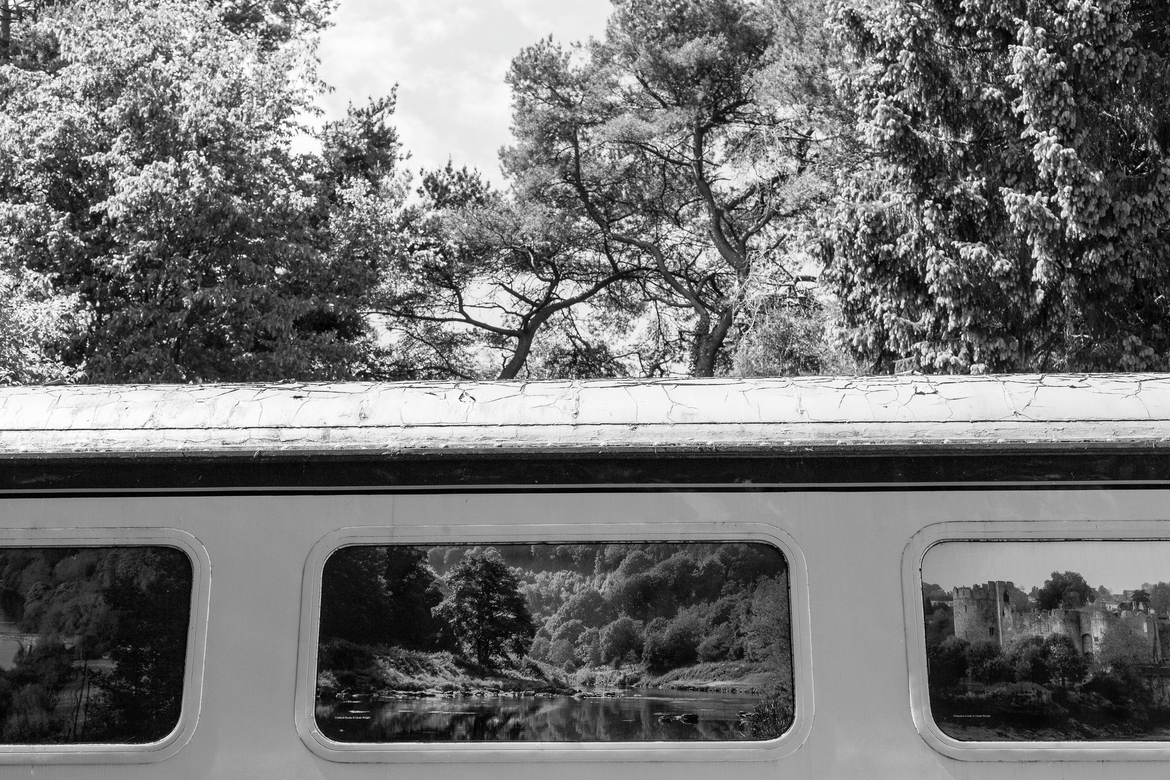 Train carriage, Old Station. Tintern, Wales
