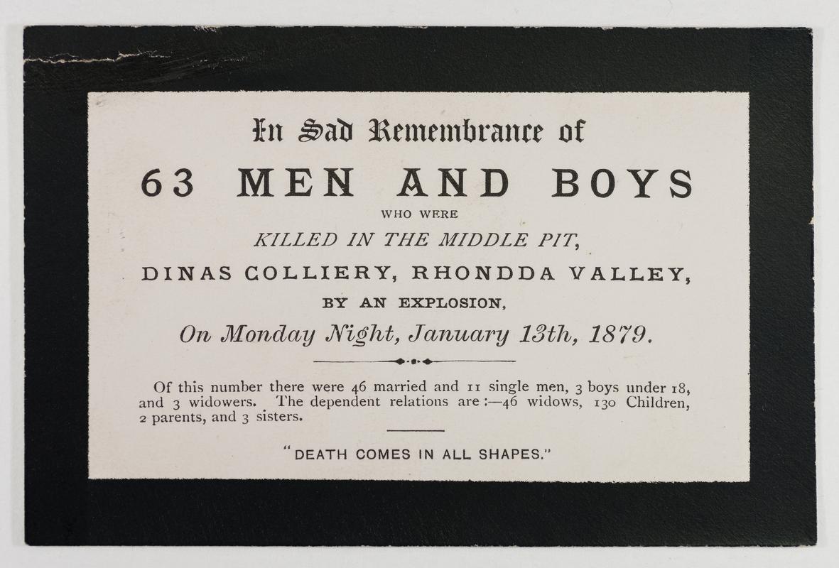 Memorial card