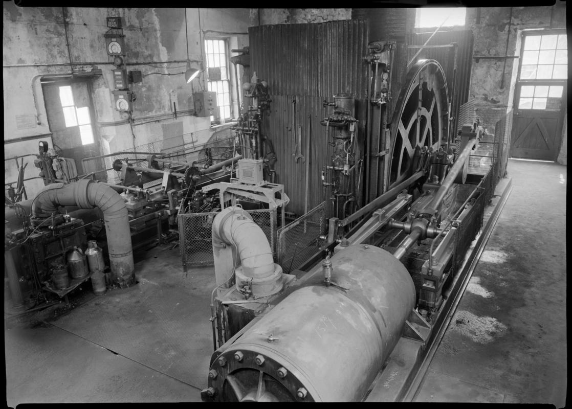 Black and white film negative showing a steam winder which was built by Leighs of Patricroft in the 1870s.  Image was taken in 1976.  &#039;Fernhill 1976&#039; is transcribed from original negative bag.