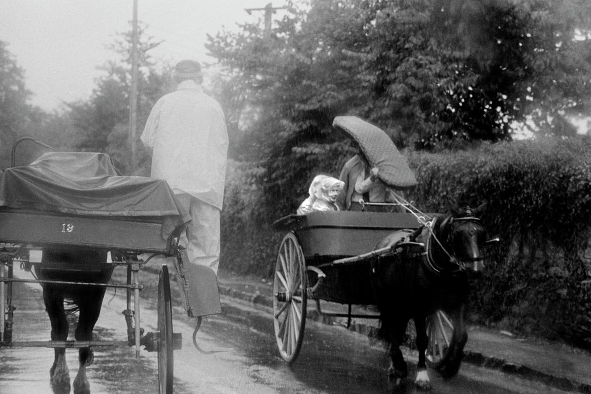 IRELAND. Killarney. Visually the most Irish part of Ireland. You can hire a traditional Jaunty Cart for the day. Fun even in the rain. 1984.