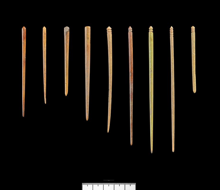 Roman bone hairpin x 9 - Group shot