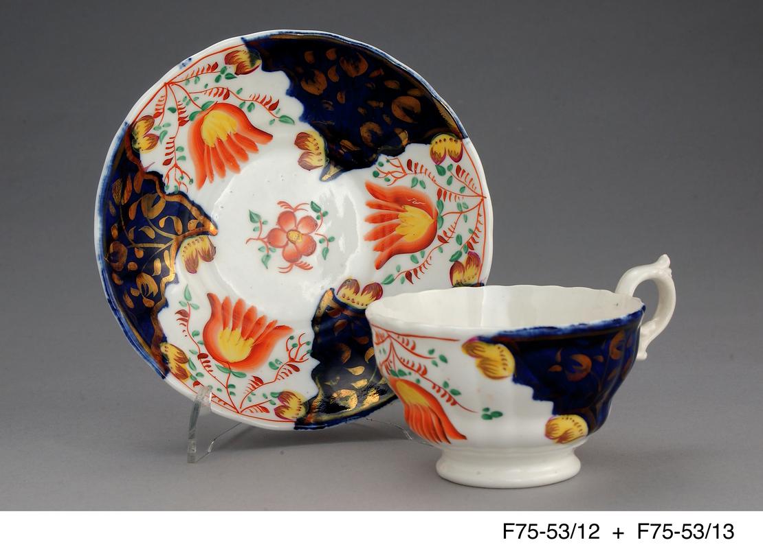 Cup &amp; saucer - part of Gaudy Welsh china teaset