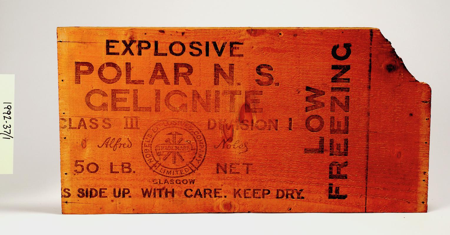 Explosives box (fragment)