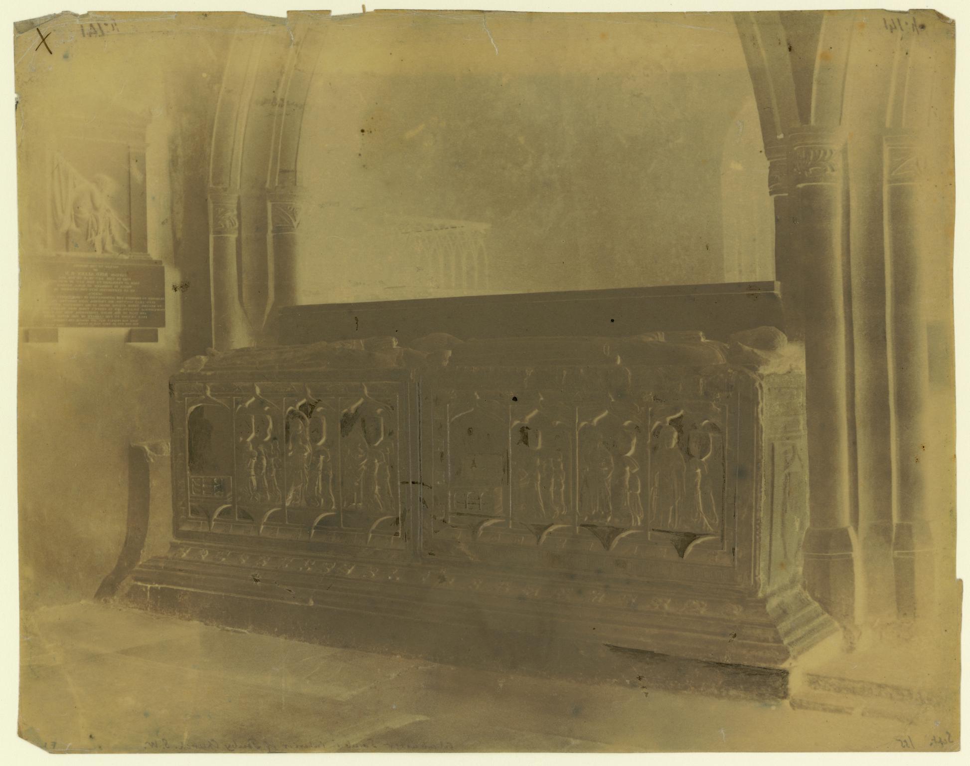 Alabaster Tomb in interior of Tenby Church, S.W